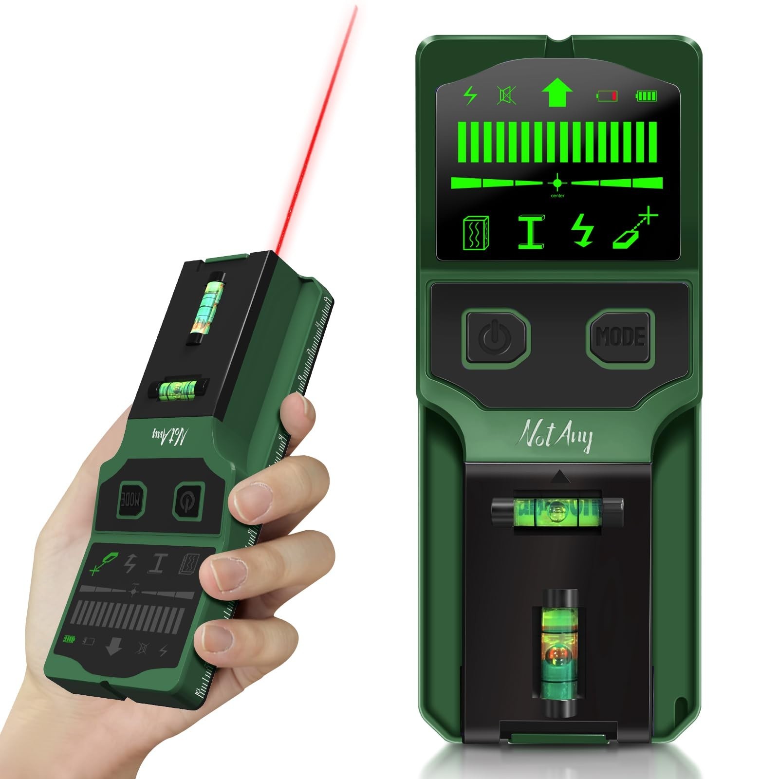 7-in-1 Wall Scanner Stud Finder - Detects Wood, Metal, AC Power, Pipes, LCD Disp gallery