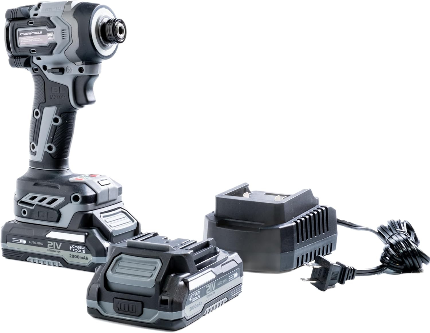 Powerful 21V Brushless Cordless Driver - 230Nm Torque, 2 Batteries & Case Includ gallery