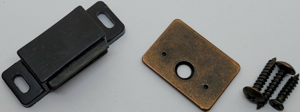 Brown & Black Plastic Magnetic Catch with Fixed Strike Plate lock mailbox cabine