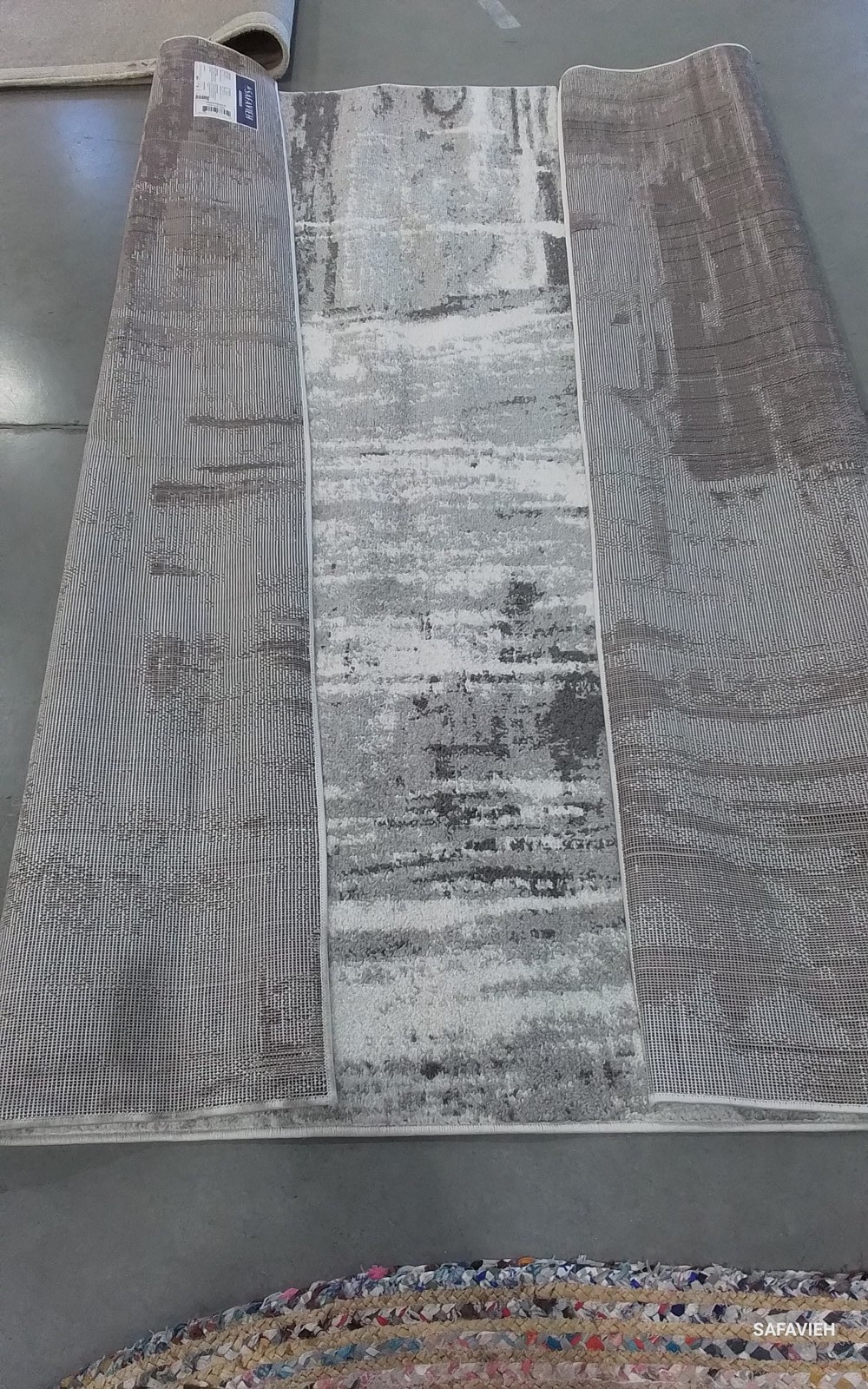 IVORY / GREY 7'-0" x 7'-0" Back Stain Rug, Reduced Price 1172789957 ADR133C-7SQ gallery