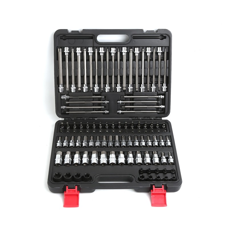 107pcs 1/4" 3/8" 1/2" Drive Bit Socket Set, SAE & Metric Torx Hex Bit Tools Set gallery