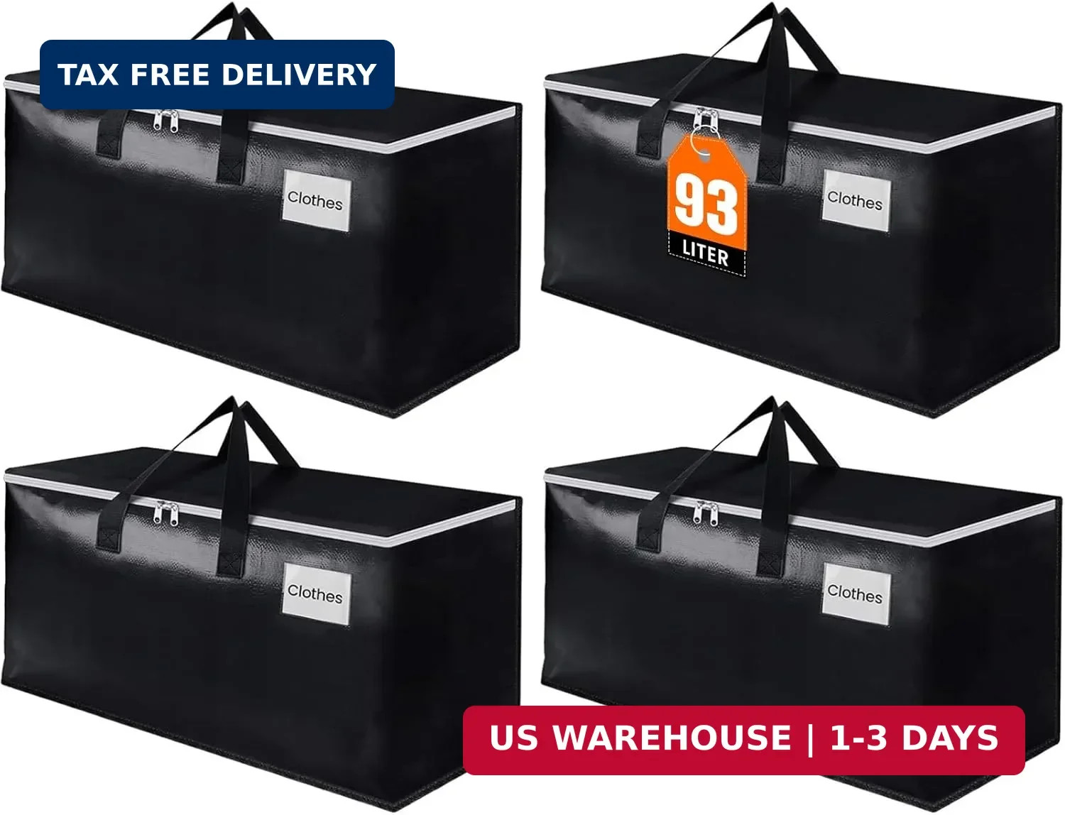 Extra Large Moving Boxes-Moving Bags with Zipper, Carrying Handles and Tag Pocke gallery