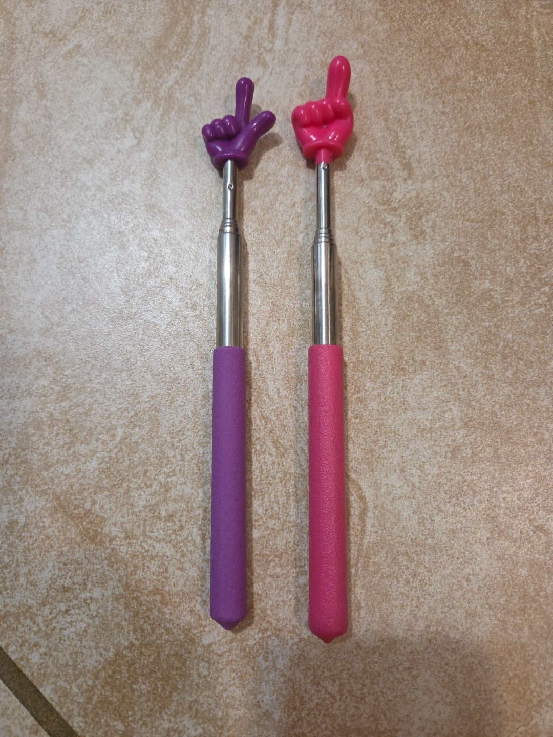 2 pieces Retractable Funny Finger pointer Purple and Pink 27 Inch Long new !! gallery