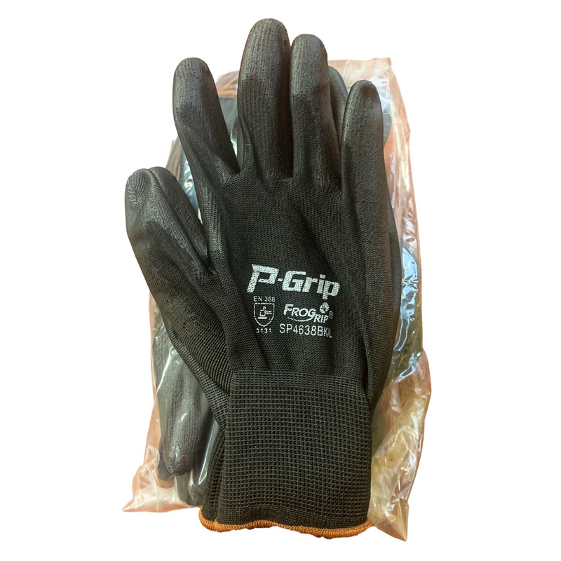 P-Grip Ultra-Thin Black Work Gloves Polyurethane Palm Coated Nylon Shell 24 Pair gallery