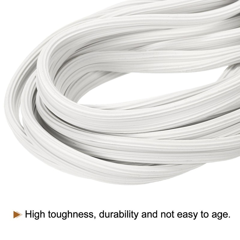 Screen Spline, 5M/16.4Ft Silicone Window Sealing Strip, 4mm OD White gallery