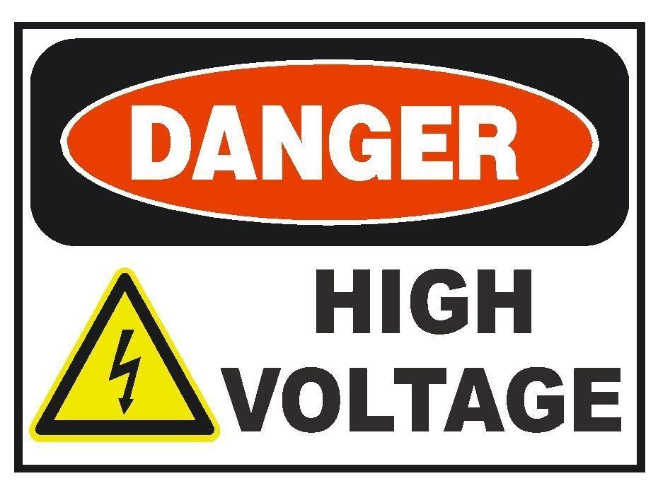 Danger High Voltage Sticker Safety Sticker Sign D180 OSHA gallery