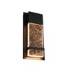 Sunlite LED Wall Sconce w/ RainGlass 13.75"T6.5"W 12W BlackFinish 50K-SuperWhite gallery