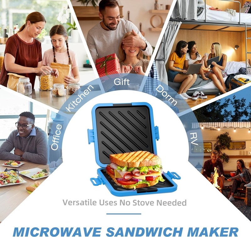 Microwave Sandwich Maker for Quick Grilled Cheese and Paninis in 5 Minutes gallery