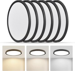6 Pack 9″ LED Flush Mount Ceiling Light – 3 Color Options, Ultra-Slim Design