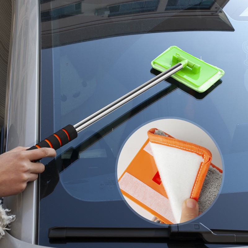 Extendable Windshield Cleaning Tool Kit Car Window Glass Wiper Cleaner Brush Pad gallery