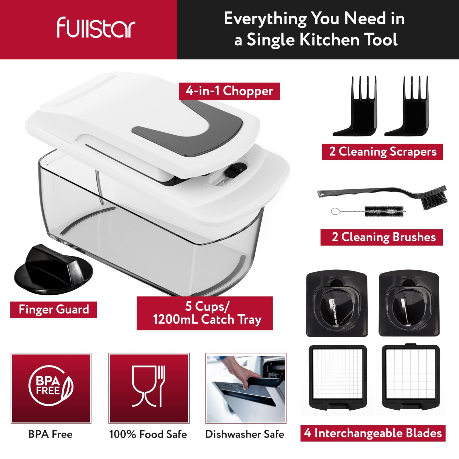 Fullstar Vegetable Chopper - Spiralizer Vegetable Slicer - Onion Chopper with... gallery