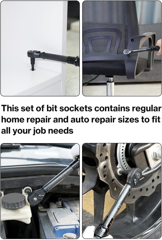 Torx and Hex Bit Socket Set 1/4” Drive S2 Steel CR-V: 25Pcs Allen Wrench Kit gallery