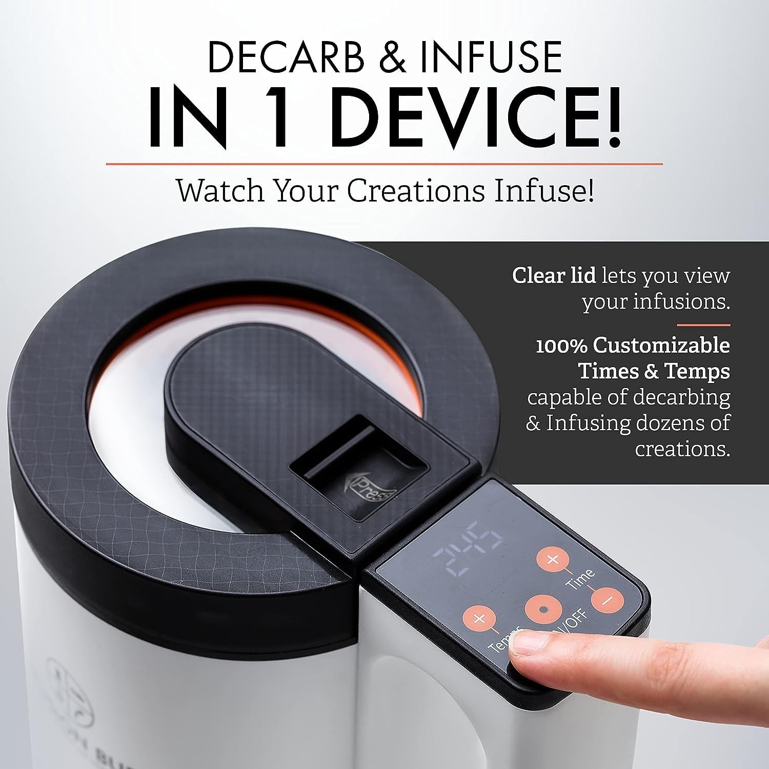 Infusion Buds 2-In-1 Decarboxylator & Oil & Butter Maker Machine -Compact Des... gallery