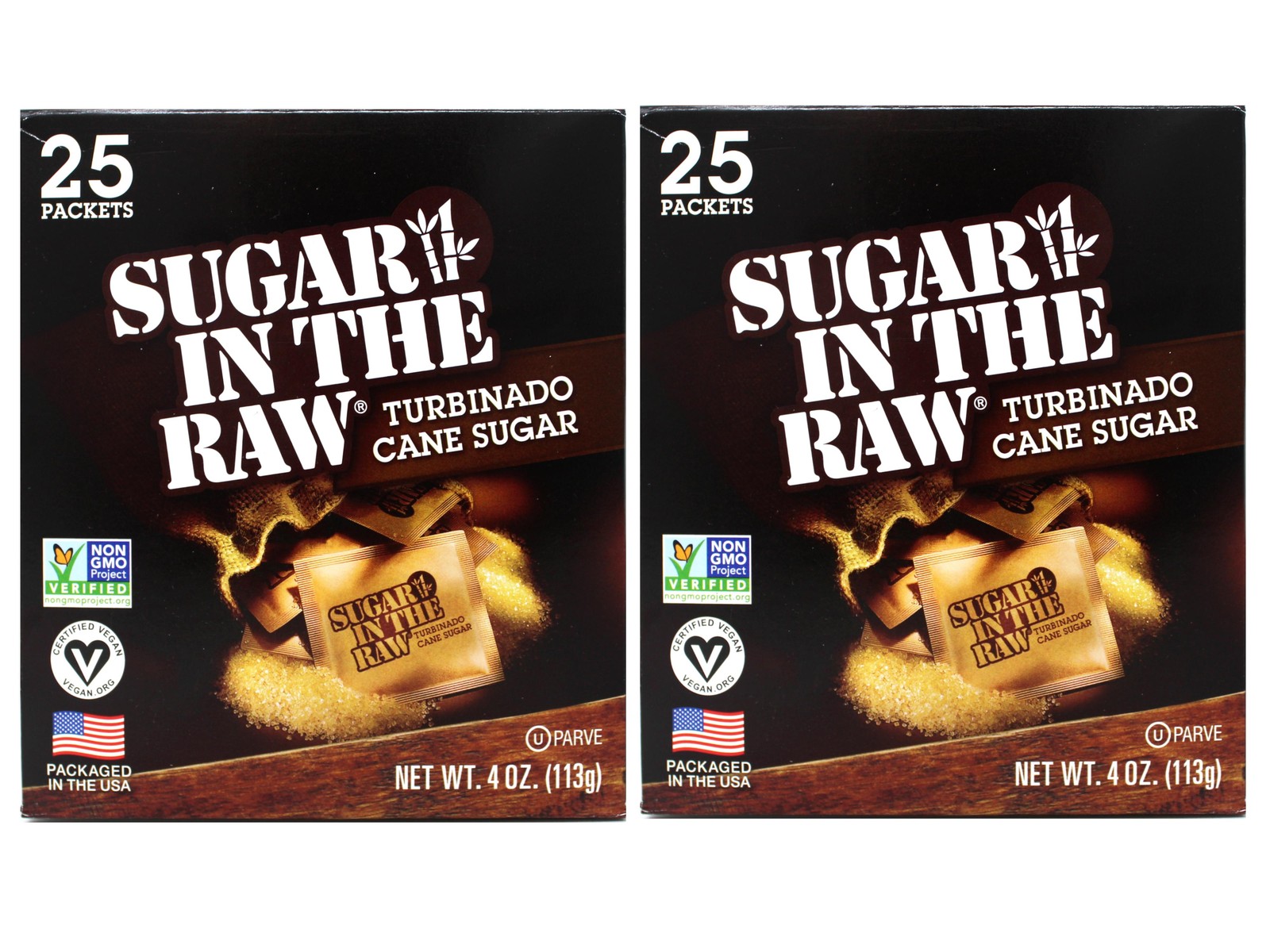 2 Pack Sugar In The Raw Turbinado Cane Sugar Packets, Vegan , 25 Packets (4 Oz) gallery
