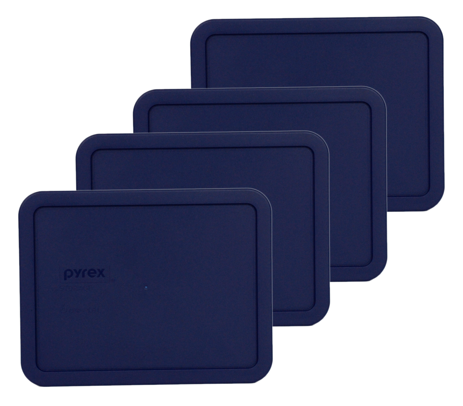 Pyrex 7211-PC Rectangle 6 Cup 1.5L Blue Storage Lid 4 Pack New for Glass Dish gallery