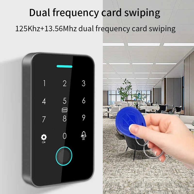 Tuya NFC Bluetooth Backlight Touch RFID 13.56MHz Door Lock Keypad Access IP66 gallery