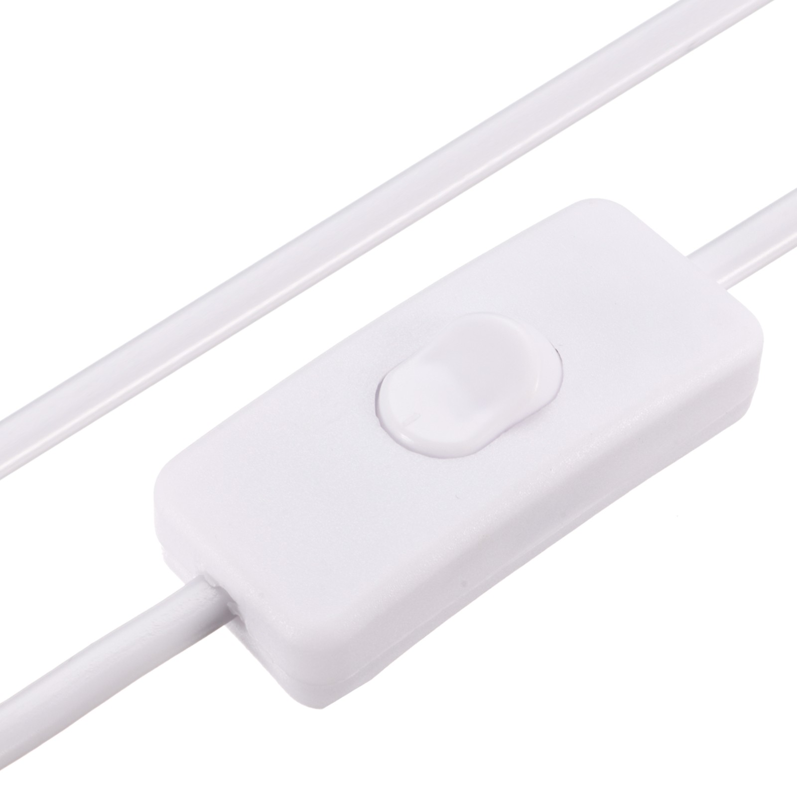 2Pcs 6FT 18/2 US Plug Lamp Cords with Switch Pure Copper Stripped End White gallery