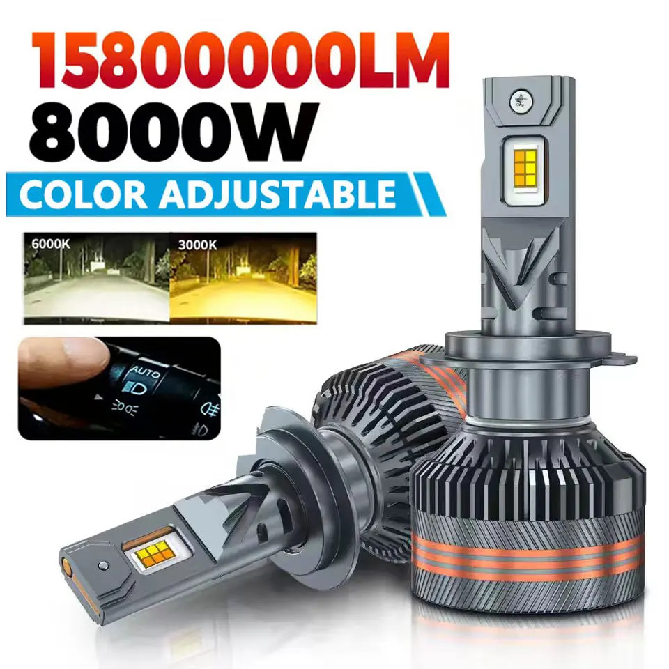 H4 H7 LED Headlights 6000K 3000K Two Color H1 H11 H8 Car Bulbs Auto 12V Lamps gallery