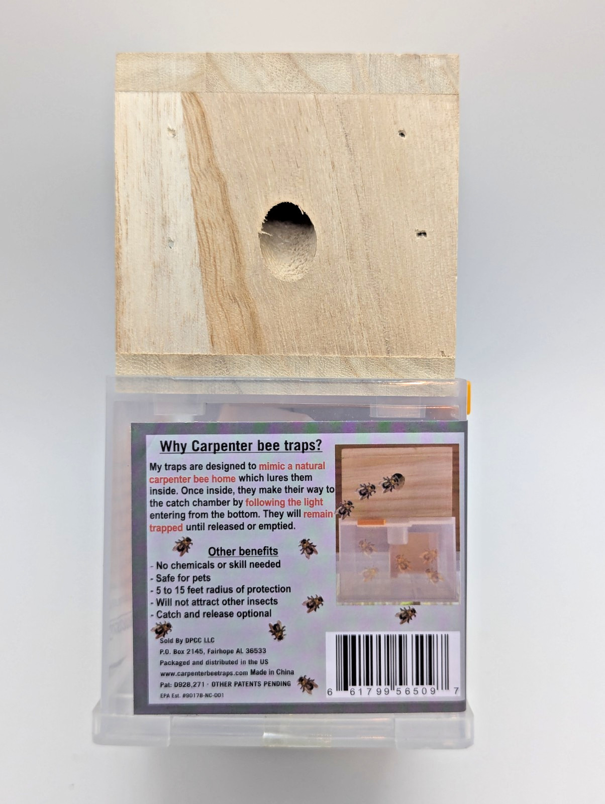 Bees 'N Things Outdoor Carpenter Bee Traps Wood Catch & Release NEW gallery