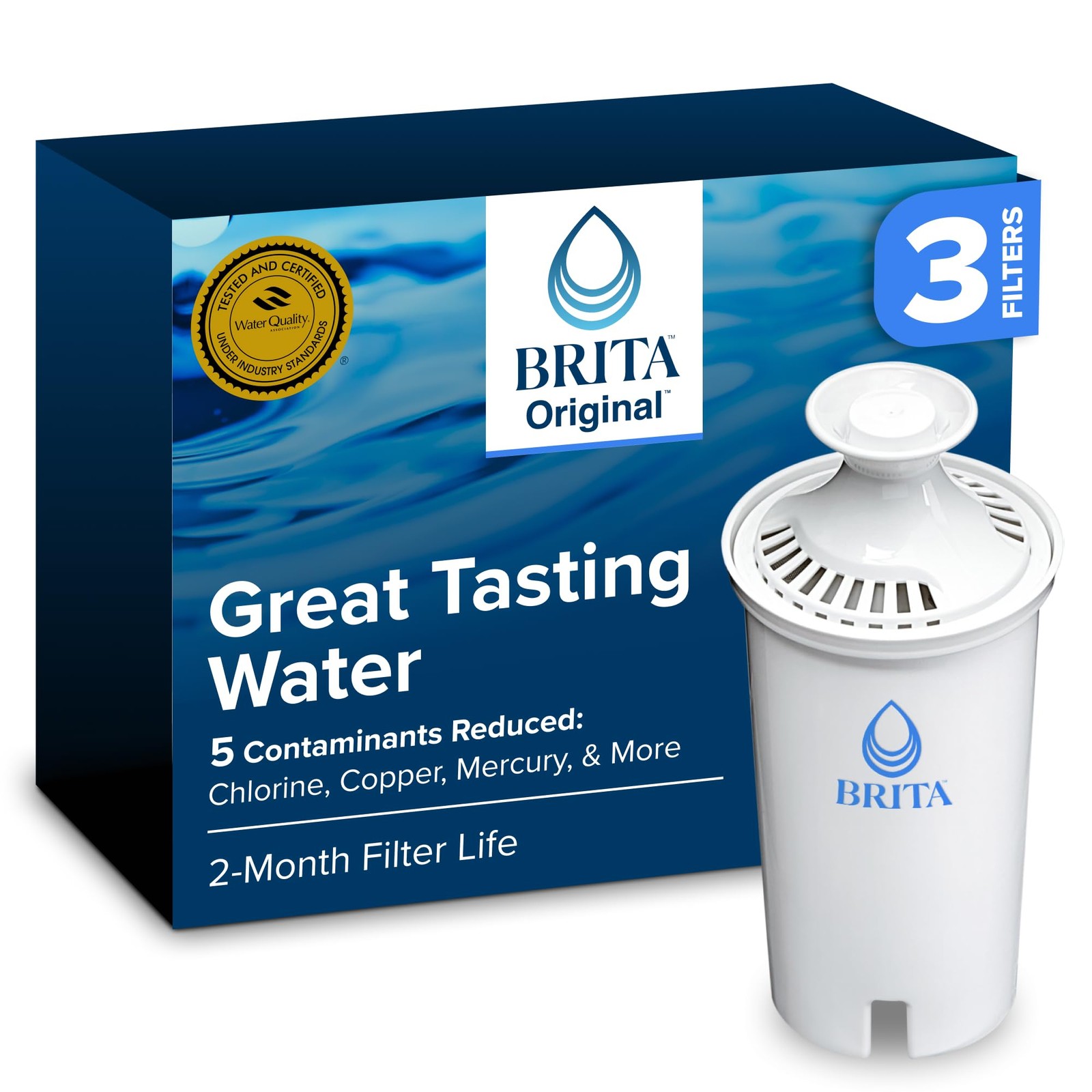 Brita Standard Water Filter Replacement Pitcher Dispenser 3-Pack gallery