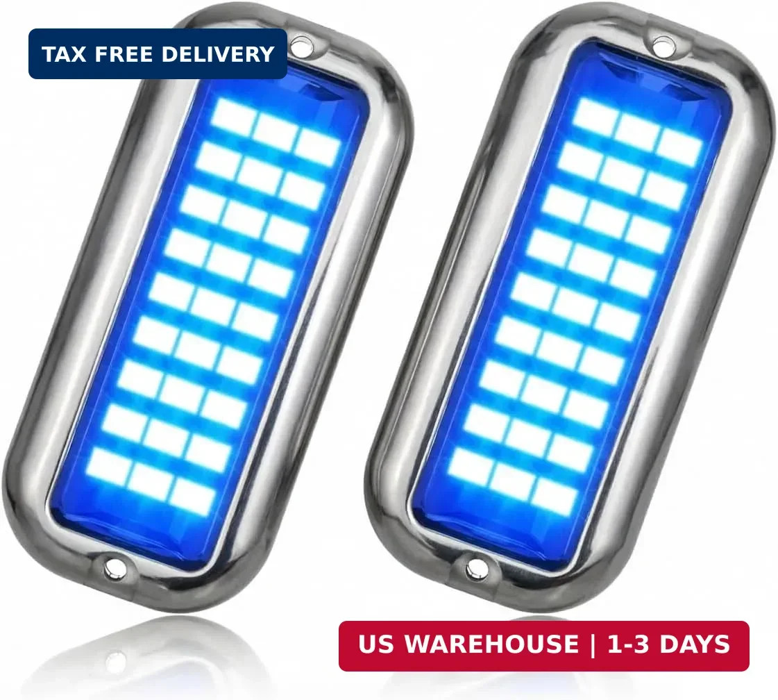 Marine LED Boat Light, 2000LM 27LED Waterproof Transom Lights, Underwater Light gallery