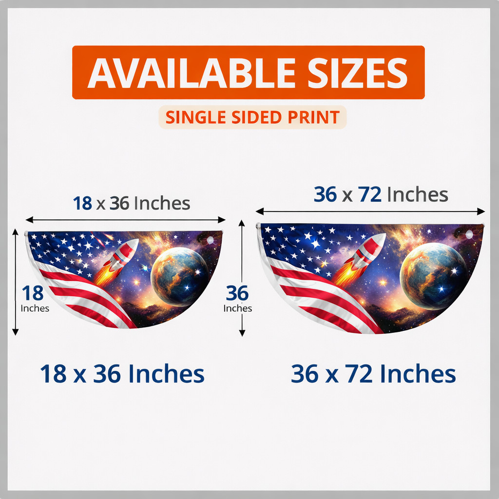 America 250th Anniversary Semicircle Flag, Patriotic USA Banner gallery