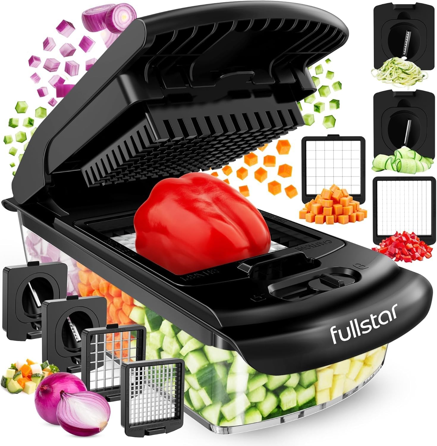 Fullstar The Original Pro Chopper - Vegetable and 4 in 1, Black gallery