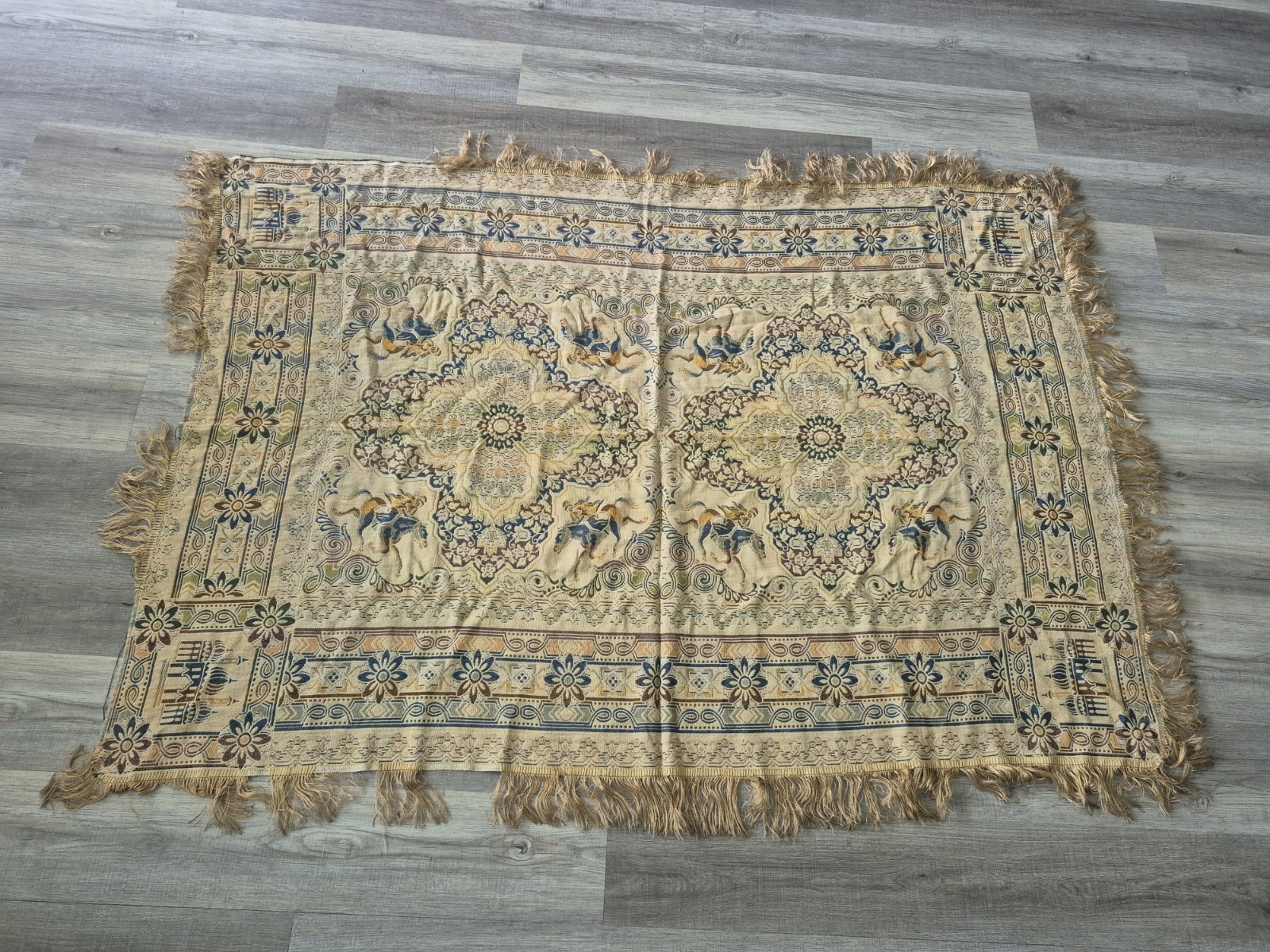 Vintage Morocco Design Tapestry Fringed 130×200 Horse Racing gallery