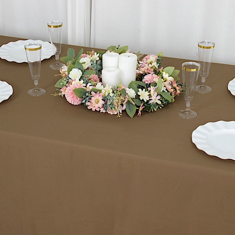 TAUPE 72x120 RECTANGLE POLYESTER TABLECLOTH Wedding Catering Dinner Supplies gallery