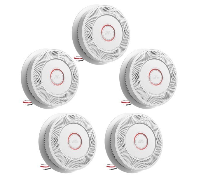 Hardwired Interconnected Smoke & CO Detector A8612B-6AR - 5 Pack gallery