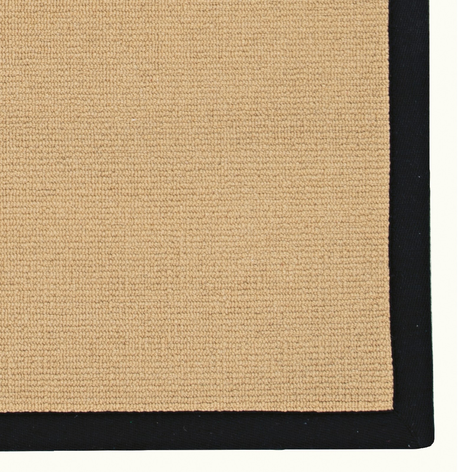 Linon Empire Machine Tufted Wool 2'6"x8' Rug in Sisal and Black gallery