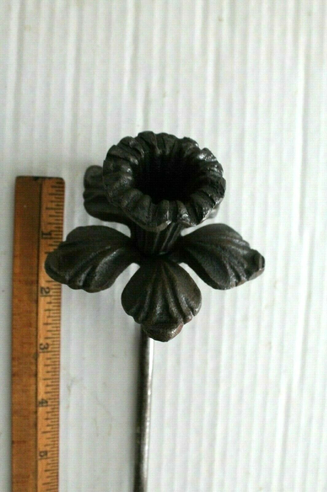 Cast Iron Flower Garden Stake Daffodil Jonquil Narcissus Small Rustic Metal gallery