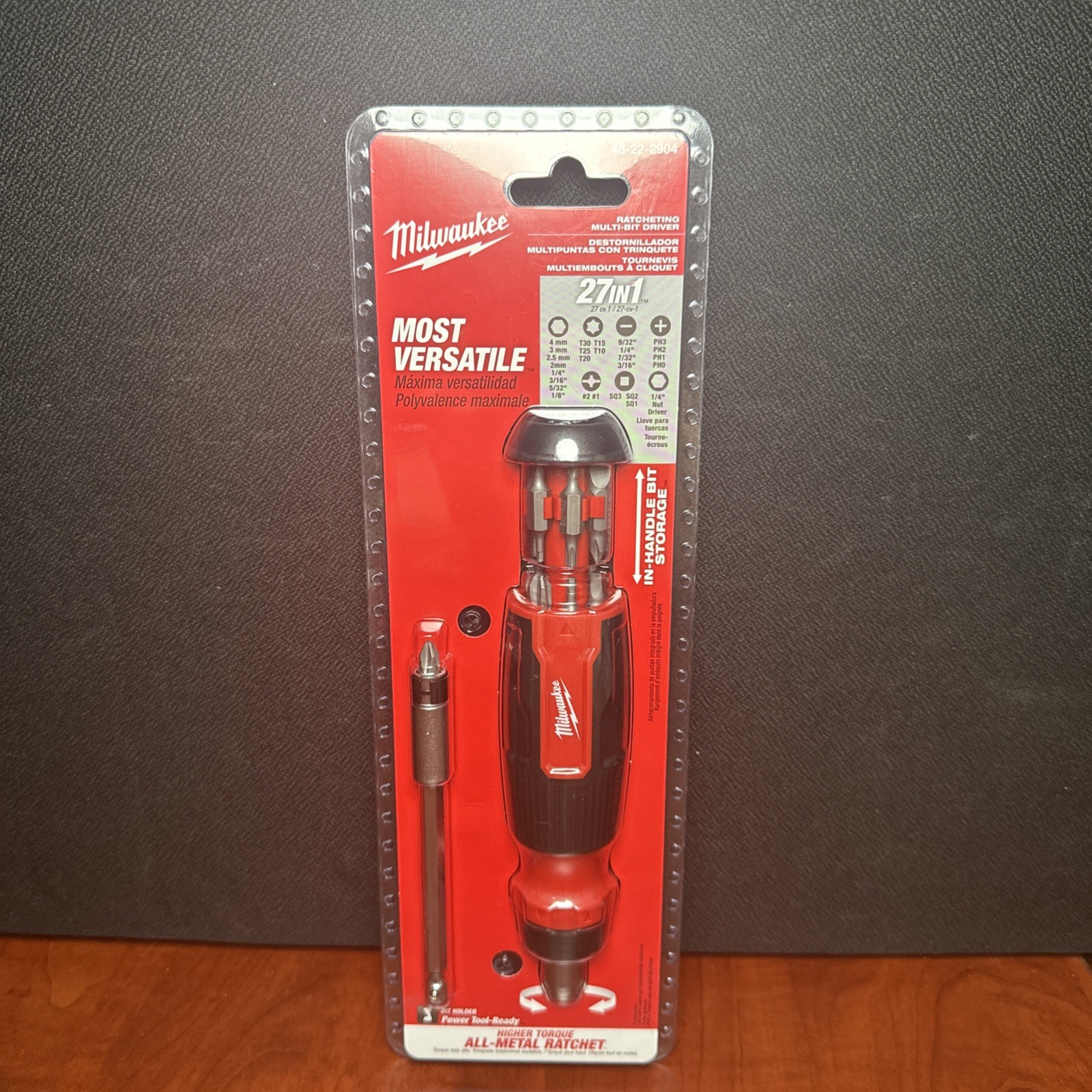 Milwaukee 27-In-1 Ratcheting Multi-Bit Screwdriver 48-22-2904 New (0493) gallery