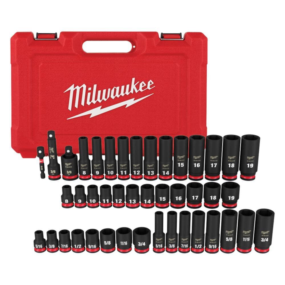 Milwaukee 3/8Inch Drive Sae & Metric Deep 6 Point 43Pc gallery