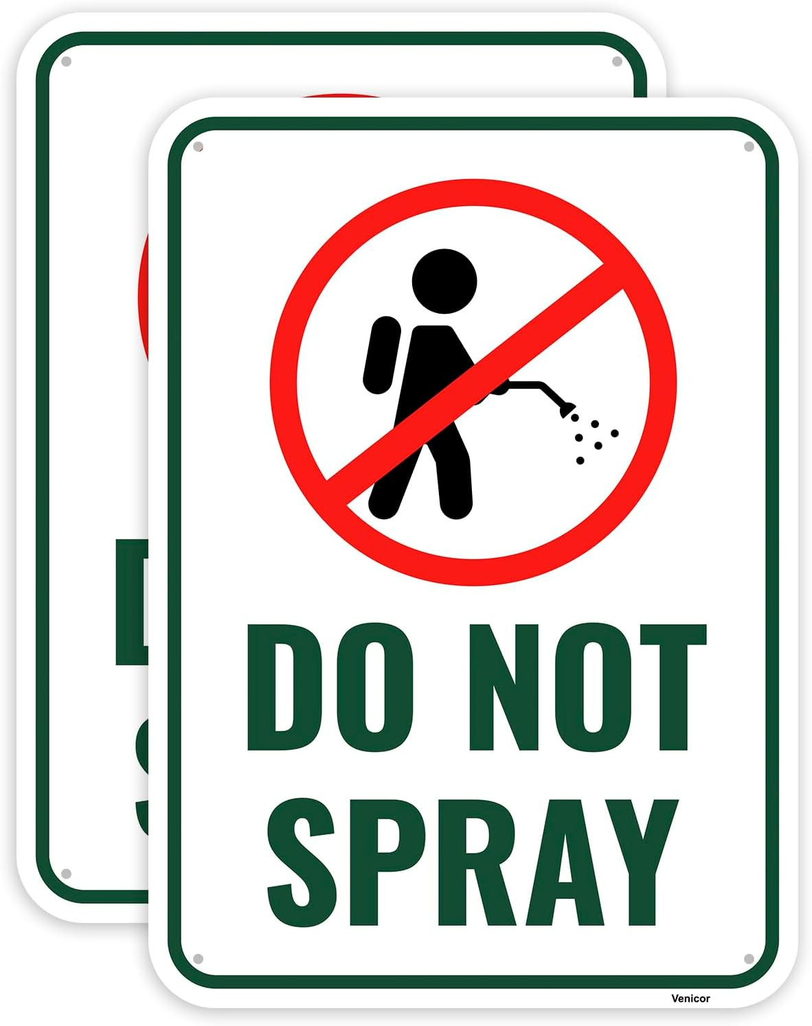 2PC Do Not Spray Sign, 14 X 10 Inches - Aluminum - No Spray Pesticide Sign gallery