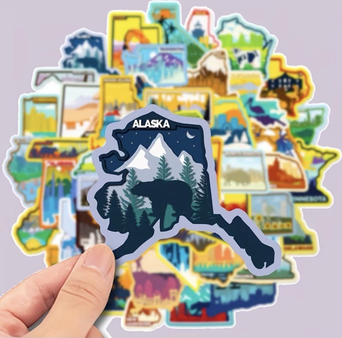 10 Random Stickers -US State Landmarks Multicolor 1.5”-2.5”Laptop Phone Notebook gallery