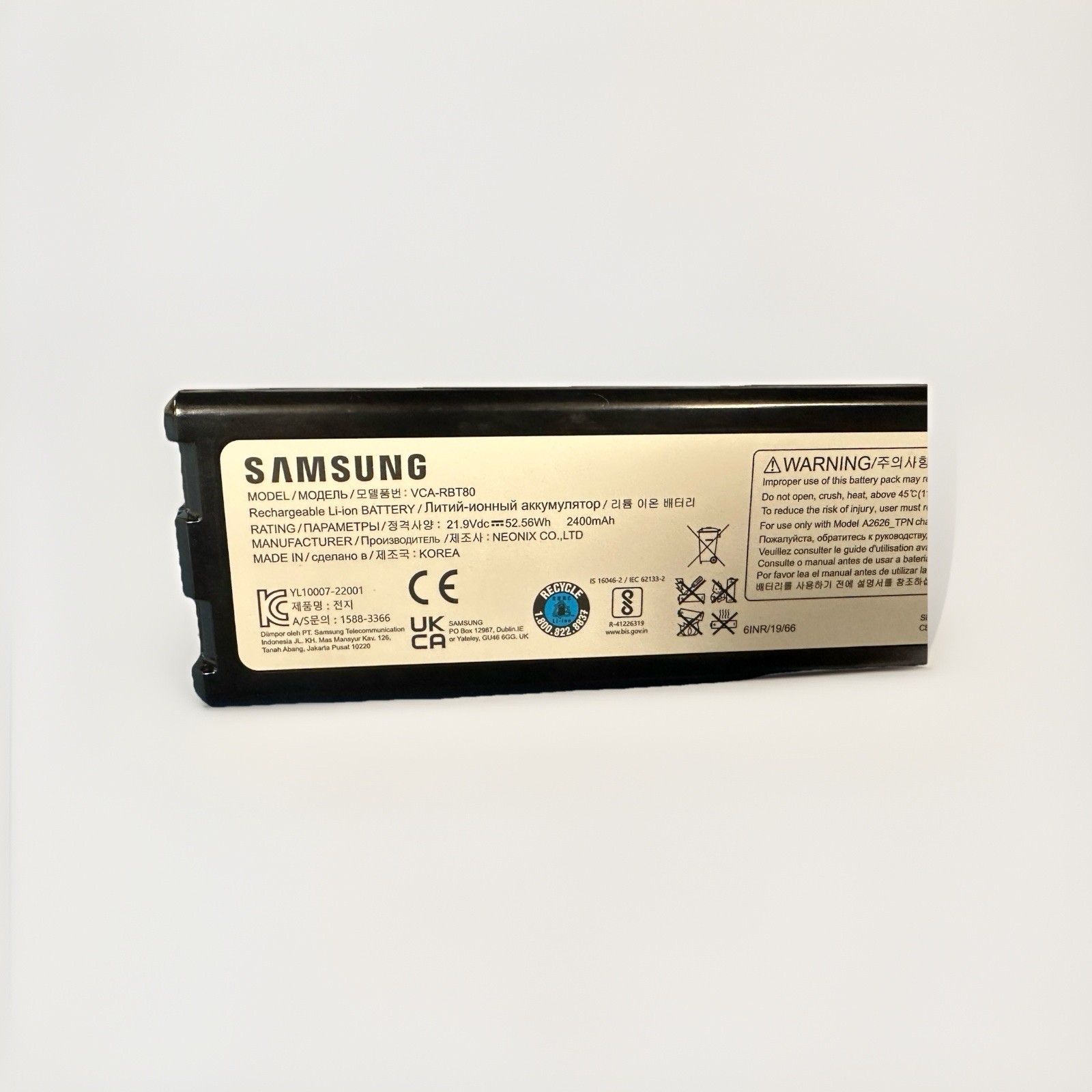 ORIGINAL SAMSUNG JET BOT BATTERY VCA-RBT80 VR30T Battery (DJ96-00233A) gallery