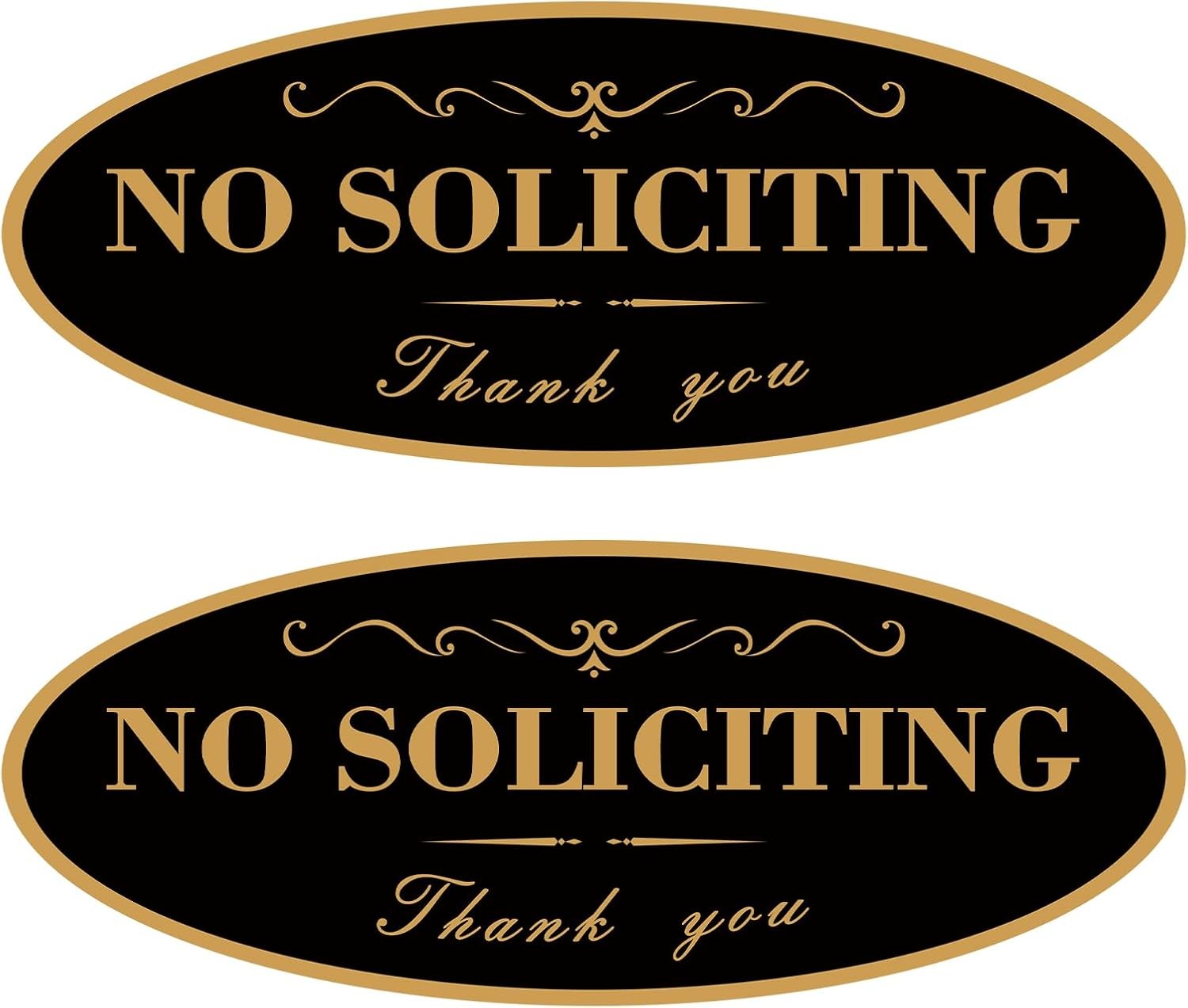 2 Pack No Soliciting Sign for House, Strong Self-Adhesive Acrylic No Soliciting gallery