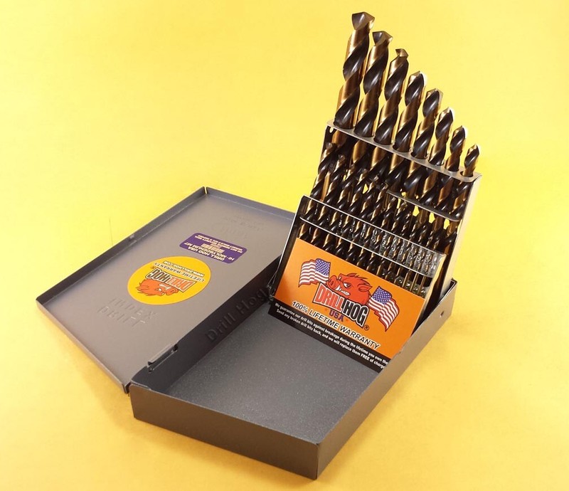 Drill Hog® USA 21 Pc Drill Bit Set Metal Hi-Molybdenum M7 MOLY Lifetime Warranty gallery