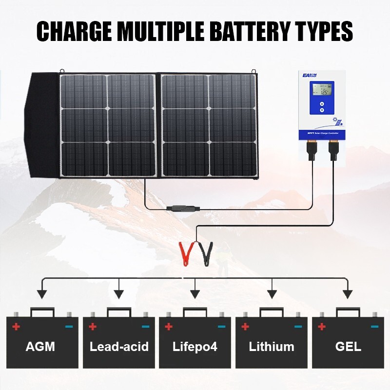 Easun 80A MPPT Solar charge Controller 12V 24V 36V 48V Solar Charger Regulator gallery