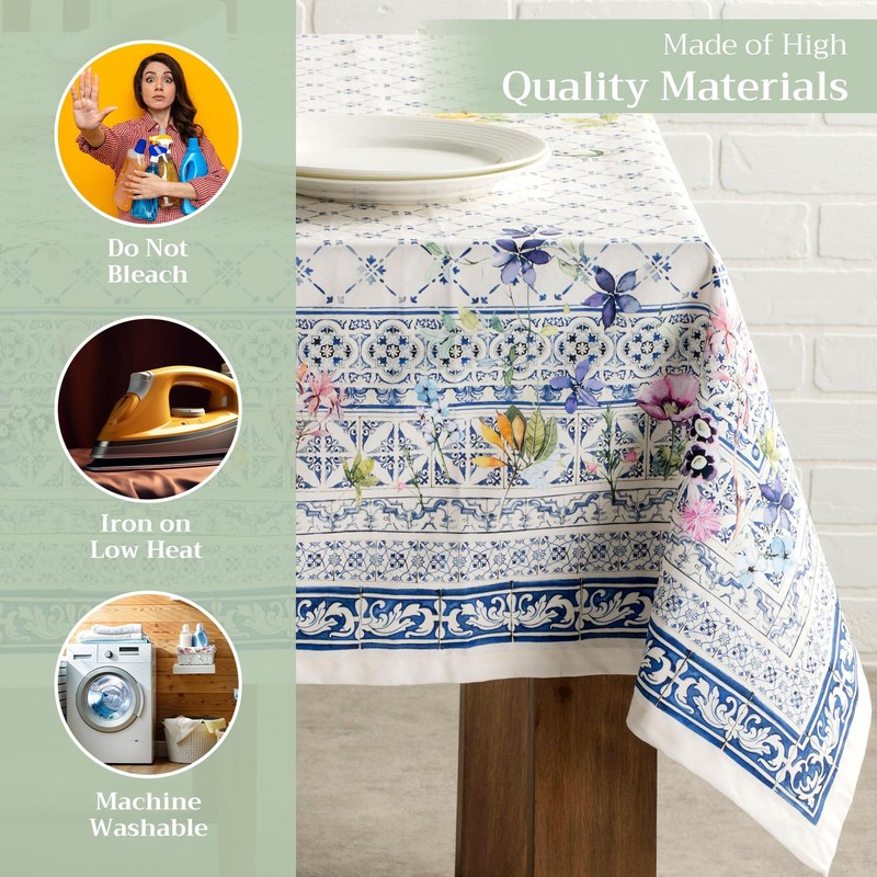 Table Cloth Rectangle Table 100 Cotton 60 X 90 Inches Tablecloth Reusable Decor gallery