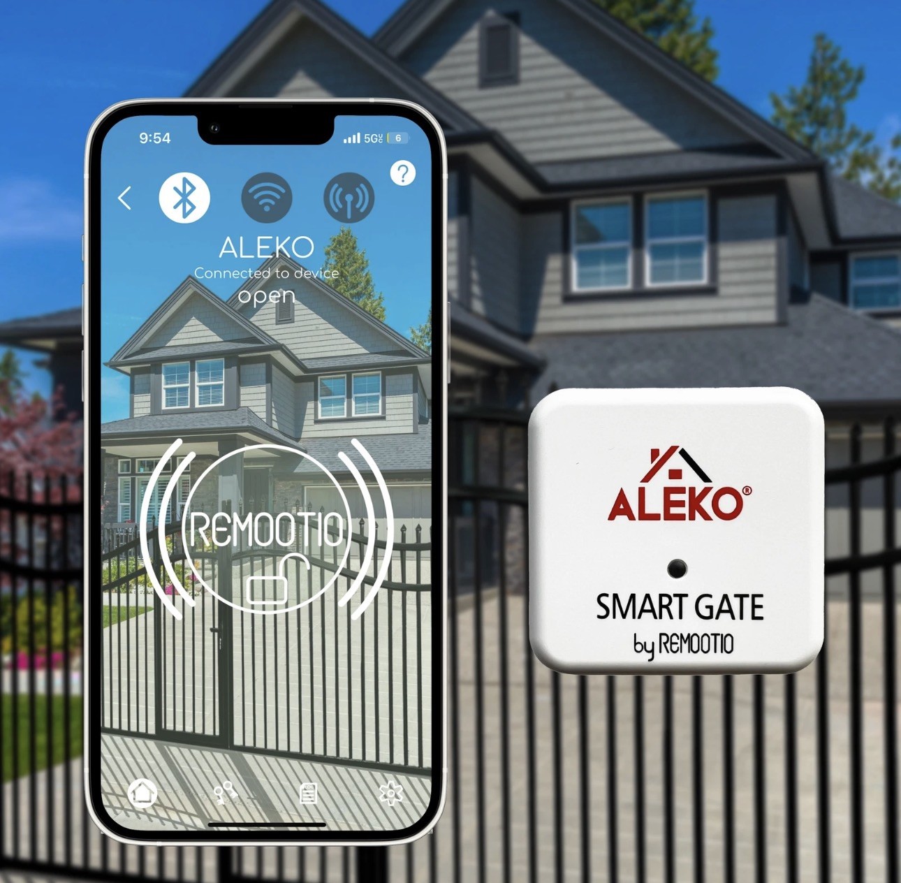 ALEKO Wi-Fi Bluetooth Smart Gate and Garage Door Opener with App gallery