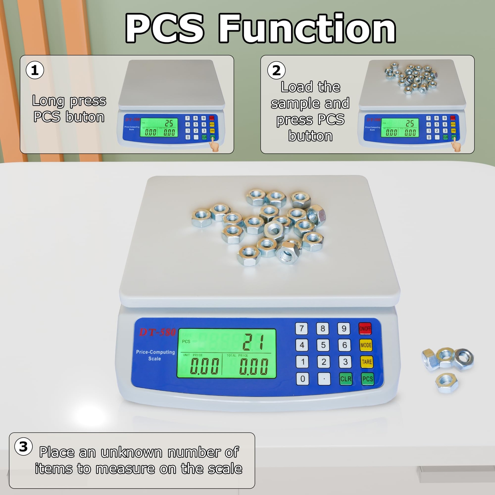 Electronic Computing Scale LCD Digital Commercial Food Produce Scales 30kg x... gallery