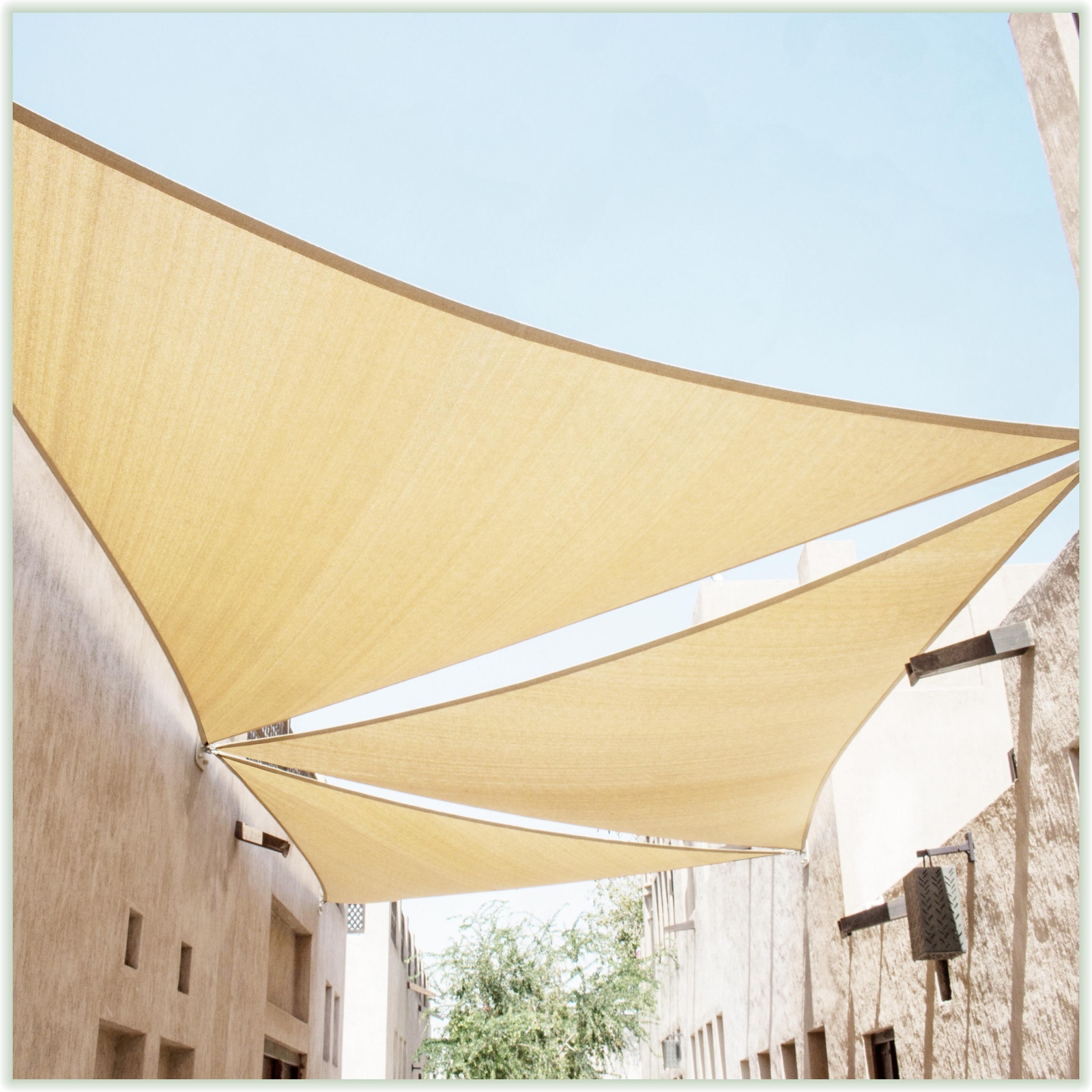 ColourTree Triangle Sun Shade Sail Canopy Fabric Outdoor Patio with Hardware Kit gallery