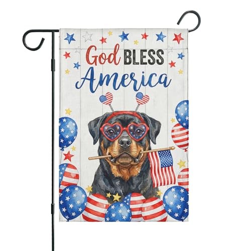 Funny Rottweiler Flag Memorial Day Independence Day House Flag for Patio, gallery