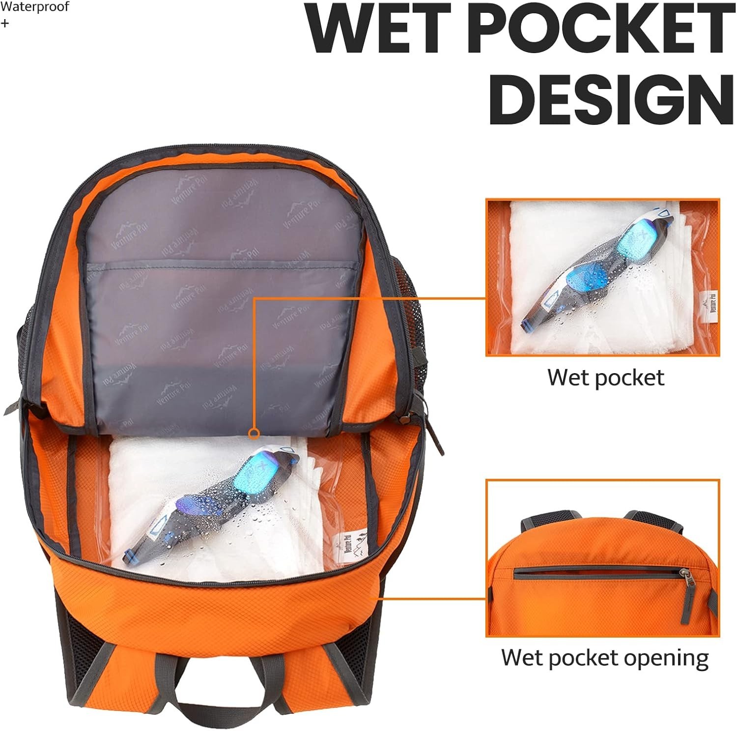 Water Resistant Nylon Hiking Backpack with Multiple Pockets 4