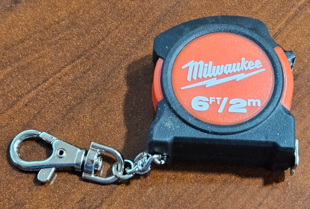 Milwaukee Mini Tape Measure Keychain 6ft / 2m 48-22-5506 Functional Tool gallery