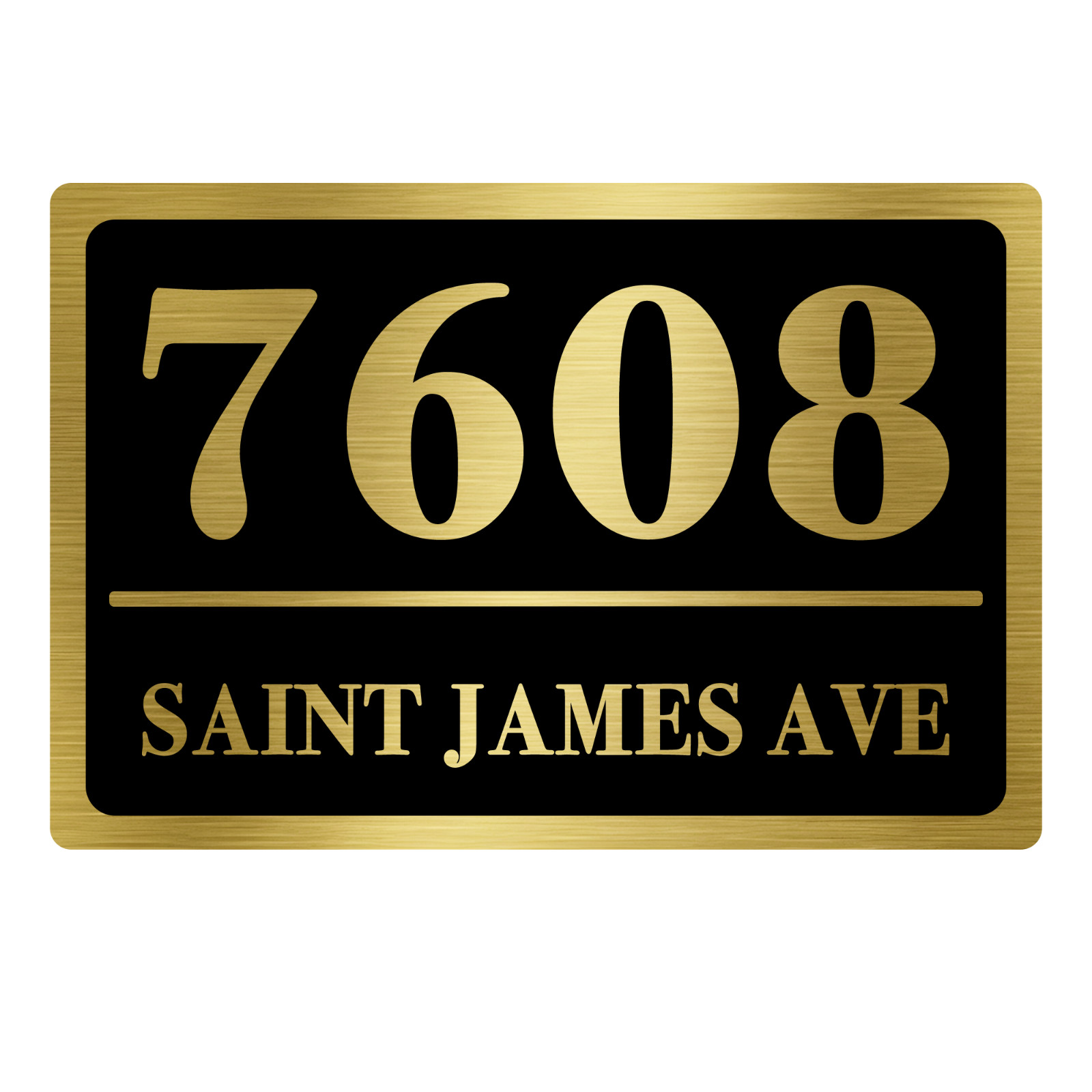 8" x 12" Personalized Home Address Sign Customized Aluminum House Number Plaque gallery