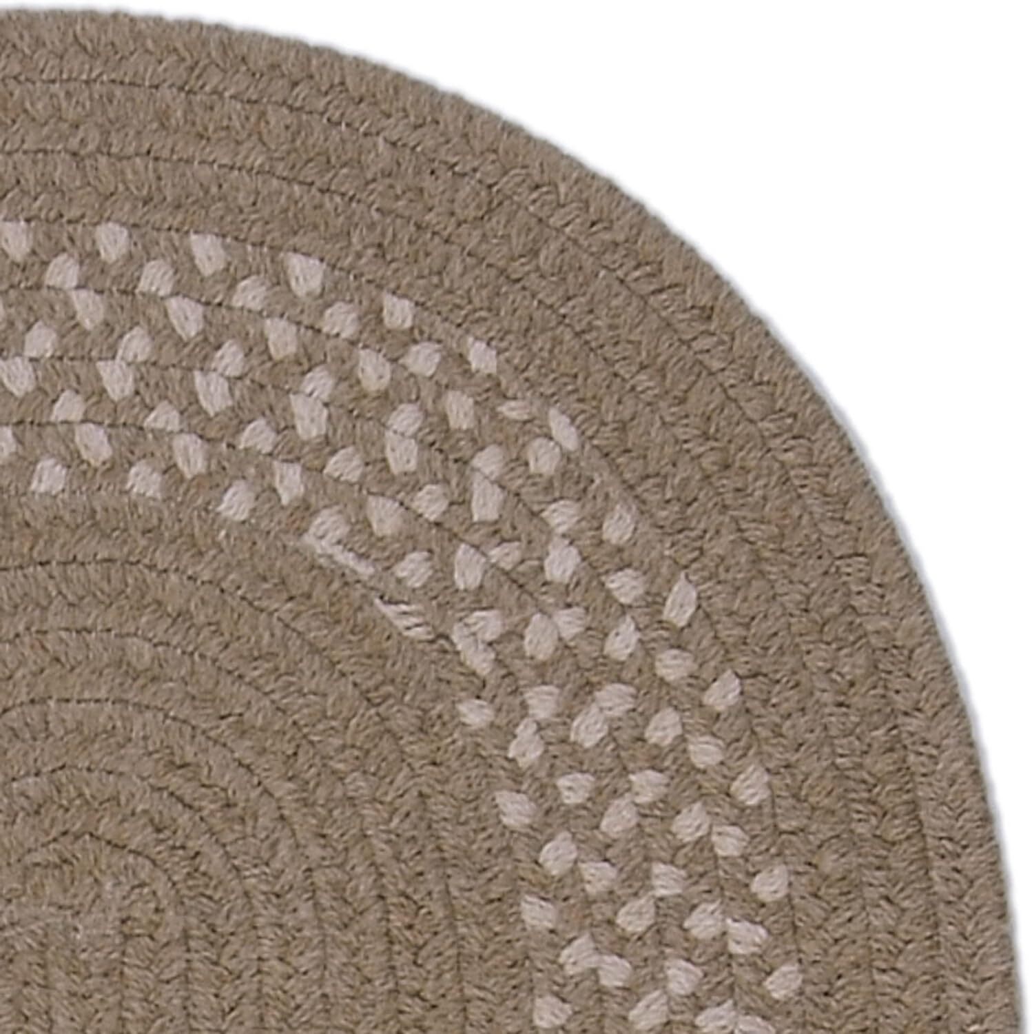 7ft Round Colonial Mills Grano Handcrafted Braided Rug - Mocha - Made in USA gallery