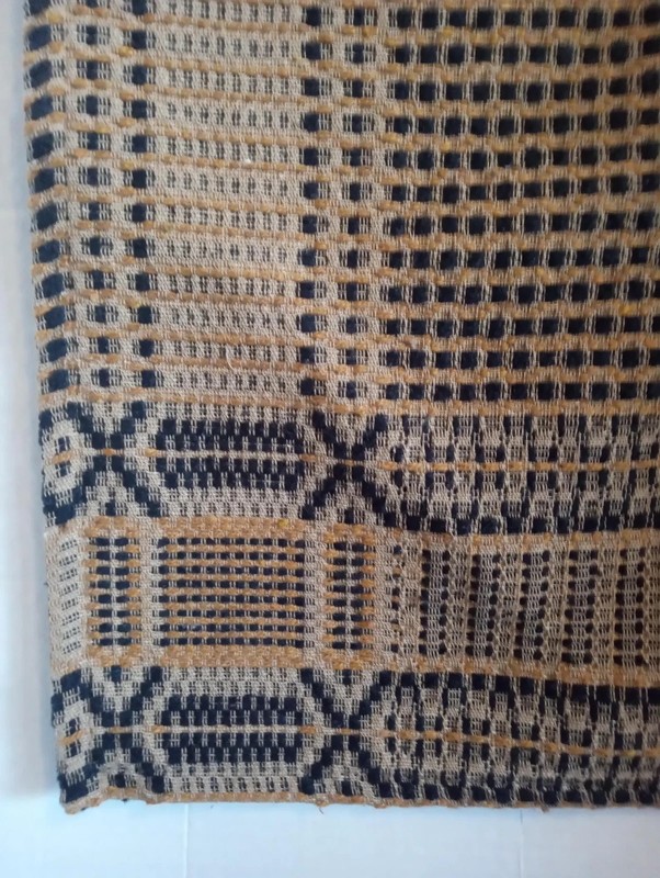 NEW PRIMITIVE TABLE RUNNER EDGEFIELD BLACK TAN 56"x14" Farmhouse Woven Rustic gallery